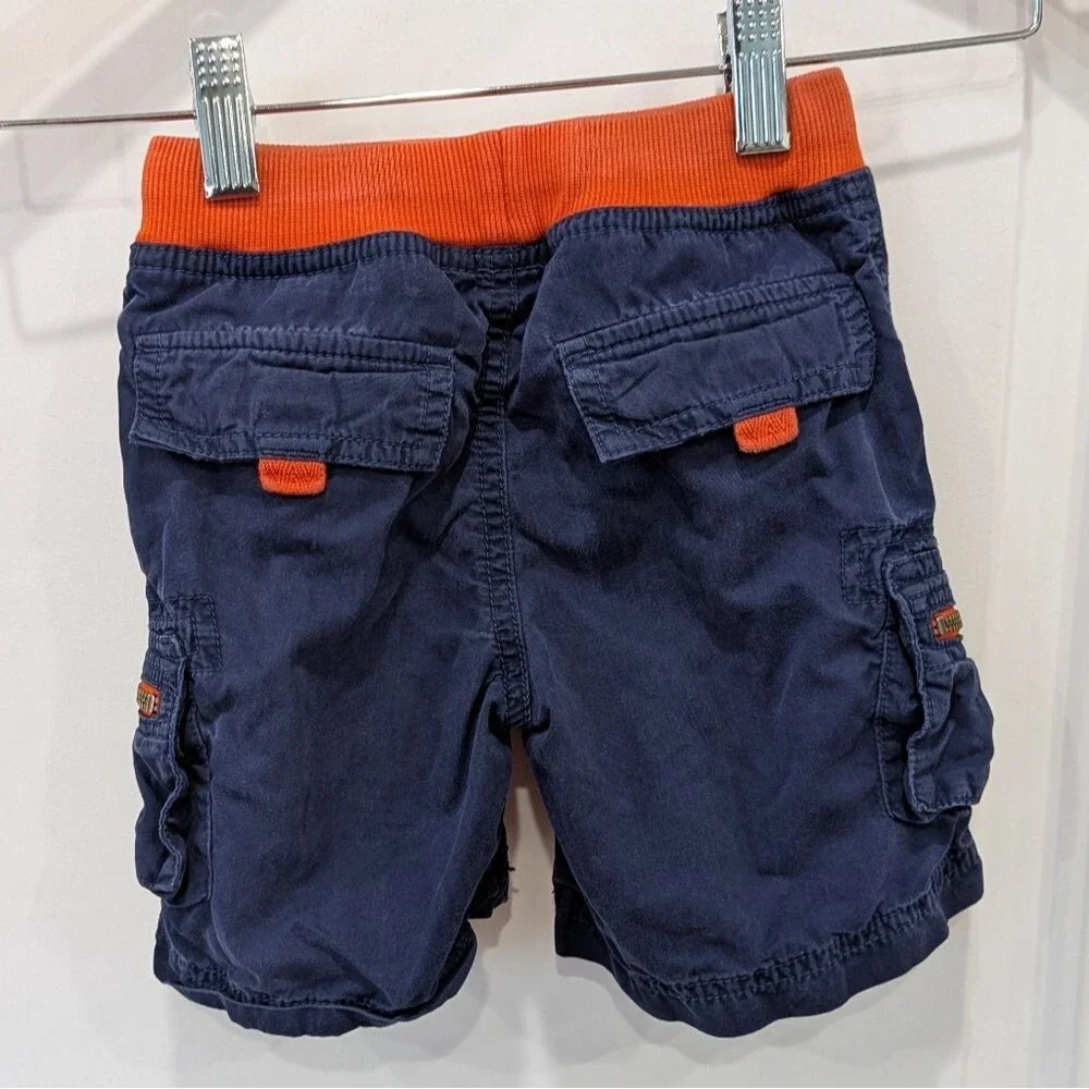 Hanna Andersson Climber Cargos Navy Blue Shorts Kids Child Toddler Boy Size 90 3 - Picture 4 of 8